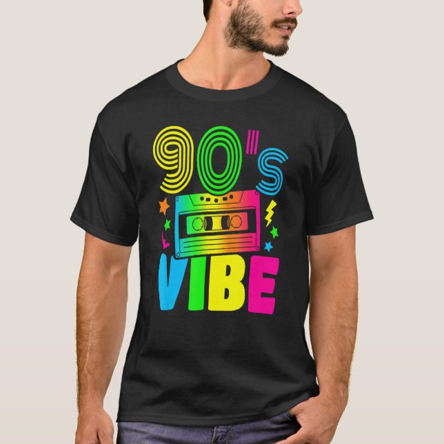 90-talets Vibe Retro 1990-tal Stilar Costume Party T Shirt (Framsida)