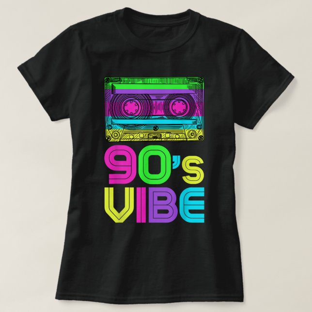 90-talets Vibe Retro Aesthetic Costume Party Outfi T Shirt (Design framsida)