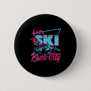 90-talets vintage: Skiing Retro Park City Sk Knapp