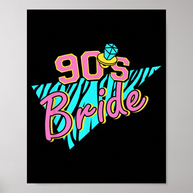 90-tals Brud Brudtärna Retro Matchande Spennande M Poster (Framsidan)