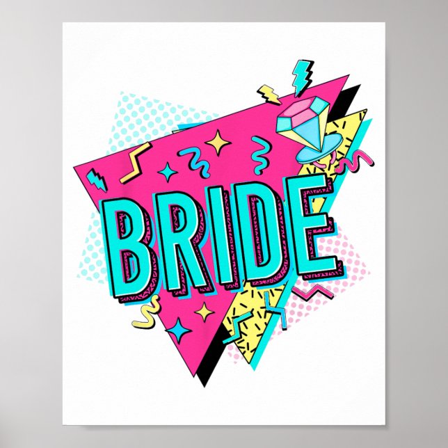 90-tals Brud Retro Brud Från 90-talet Möhippa Del Poster (Framsidan)