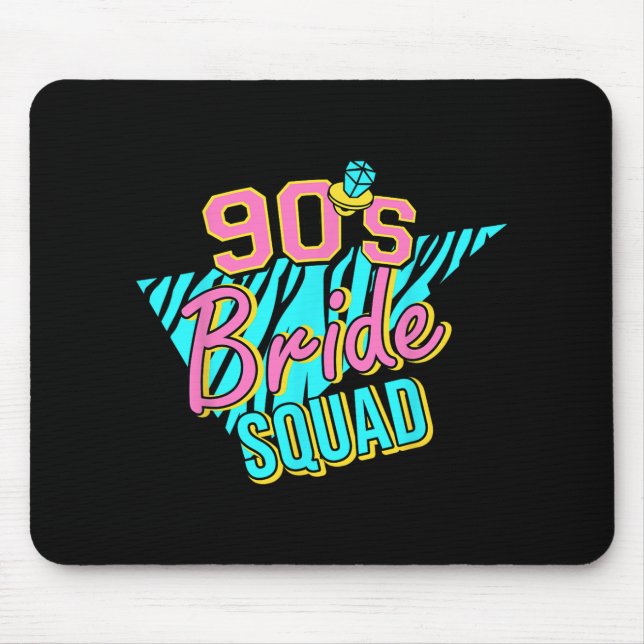 90-tals brudklubb brudtärna retro matchande brudgu musmatta (Framsidan)