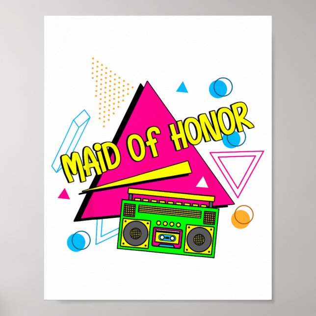 90-tals brudtärna brudlag retro bac poster (Framsidan)