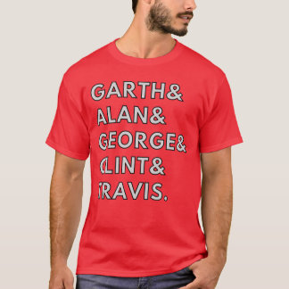 90-tals Country Manliga Sångare Garth Clint Alan G T Shirt