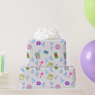 90-tals doodlemönster presentpapper