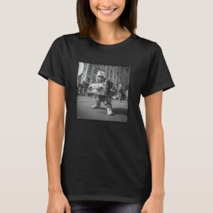 90-tals Gatufotografering Katt Boombox T Shirt