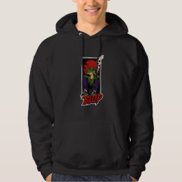 90-tals Grunge Skatare Groda BLUP Svart Hoodie
