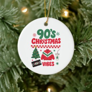 90-tals julstämning Retro nostalgi VHS Träningskos Julgransprydnad Keramik