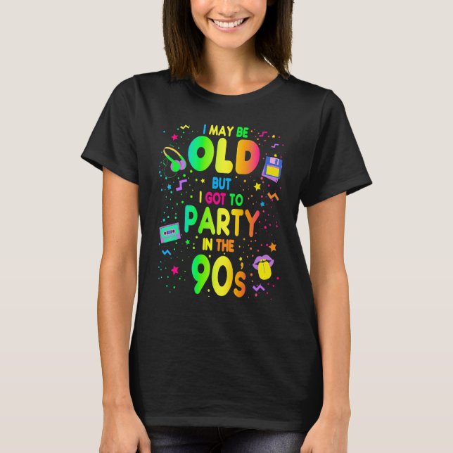 90-tals Raveklänning för Kvinnor & 1990-tal Fancy  T Shirt (Framsida)