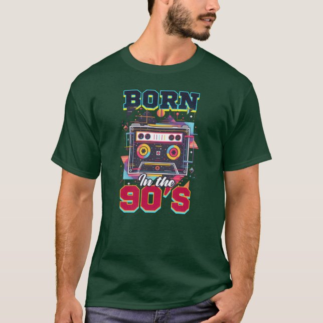90-tals RB född på 90-talet retro T Shirt (Framsida)