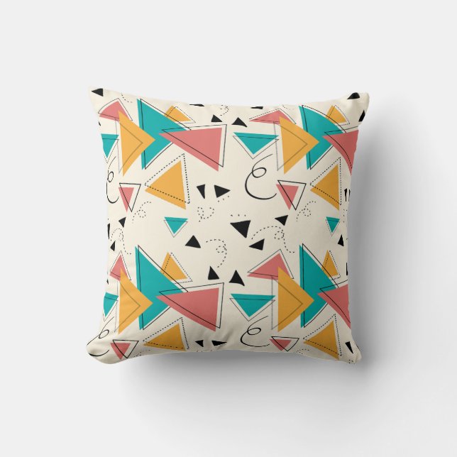 90-tals Retro Geometrisk Kuddthrow Kudde (Framsida)