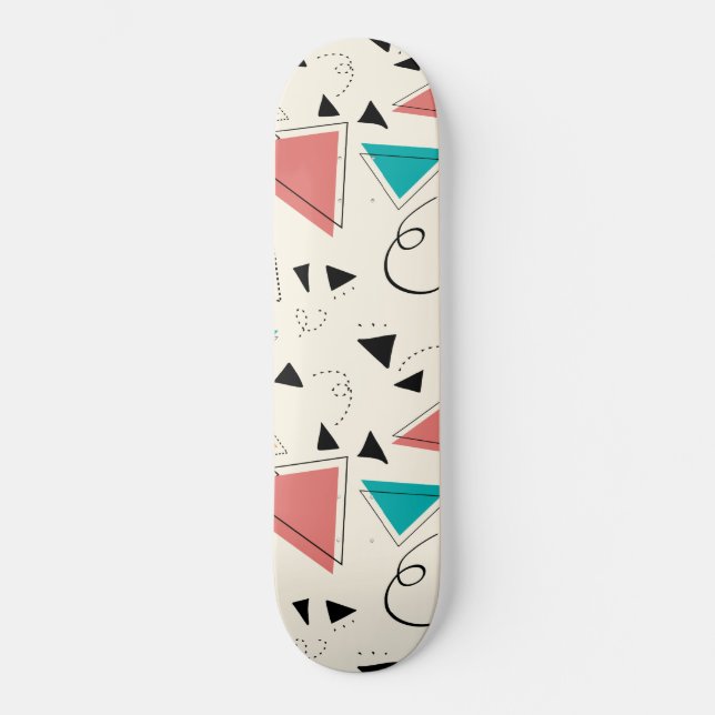 90-tals Retro Geometrisk Skateboard (Framsida)