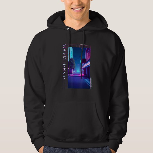 90-tals Retro Synthwave Japansk Vaporwave Konst Ot Hoodie (Framsida)