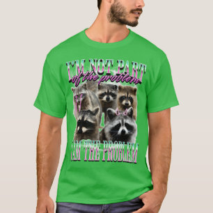 90-tals rolig tvättbjörn-meme bootleg familj t shirt