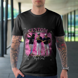 90-tals Sport Bootleg Rap Anpassad Bild T Shirt