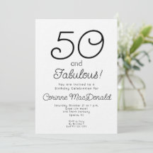 90-tals stil Fifty and Fabulous 50-årsfest