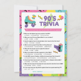 90-tals Trivia Fest Inbjudan