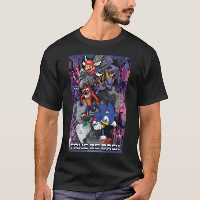 90-tals TV-Spel Nostalgi T Shirt (Framsida)