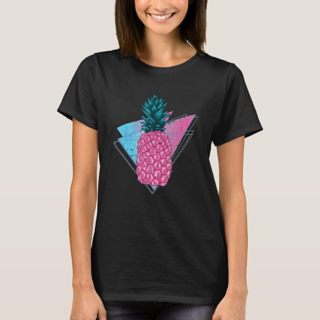 90-tals Vaporwave Tropisk Sommar Frukt Synthwave T Shirt (Framsida)