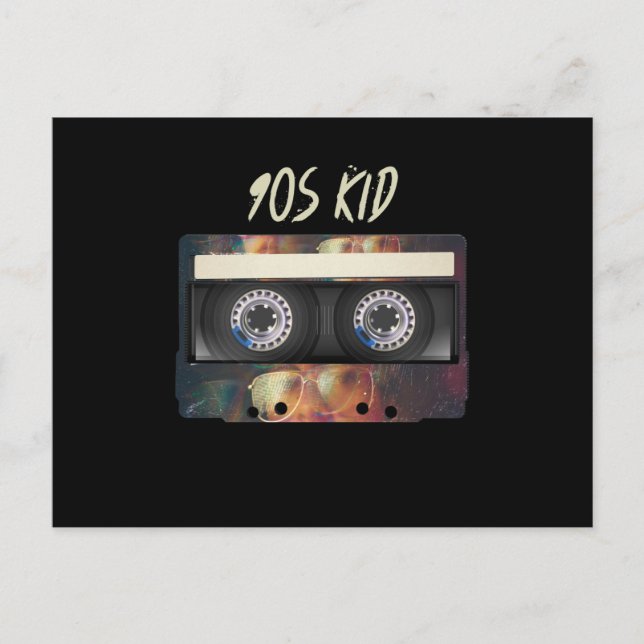 90-tals Vibe Mixtape Kassett 90-tal BIrthday Vykort (Framsida)