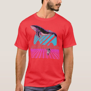 90-talskonst Synthwave Space Astronomy Whale Vapor T Shirt