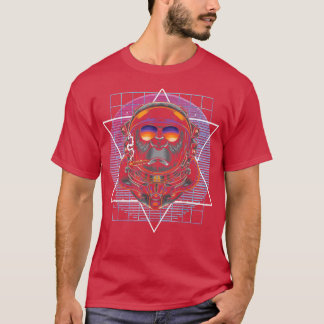 90-talskonst Synthwave Vaporwave Aesthetics Monkey T Shirt