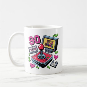 90-talssjukt spel kaffemugg