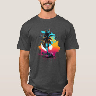 90-talsstil Kokos Färgglad flicka T Shirt