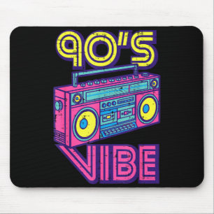 90-talsvibbar Boom Box Radio Retro Musik Älskare M Musmatta