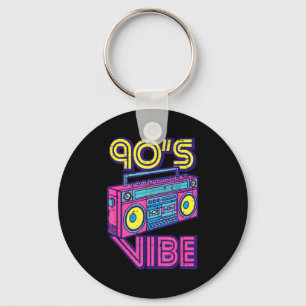 90-talsvibbar Boom Box Radio Retro Musik Älskare M Nyckelring
