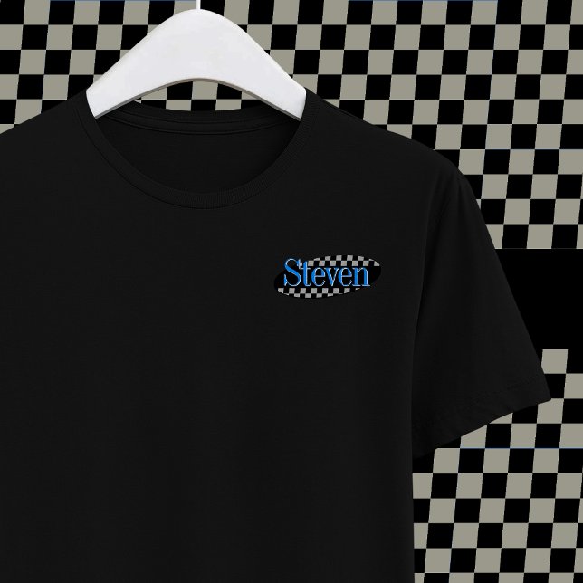 90-tums TV Comedy Black Blue Oval Din namngivna Lo T Shirt (Skapare uppladdad)