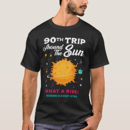 90 varv runt solen 90-årsfirande t shirt