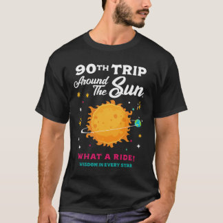 90 varv runt solen 90-årsfirande t shirt