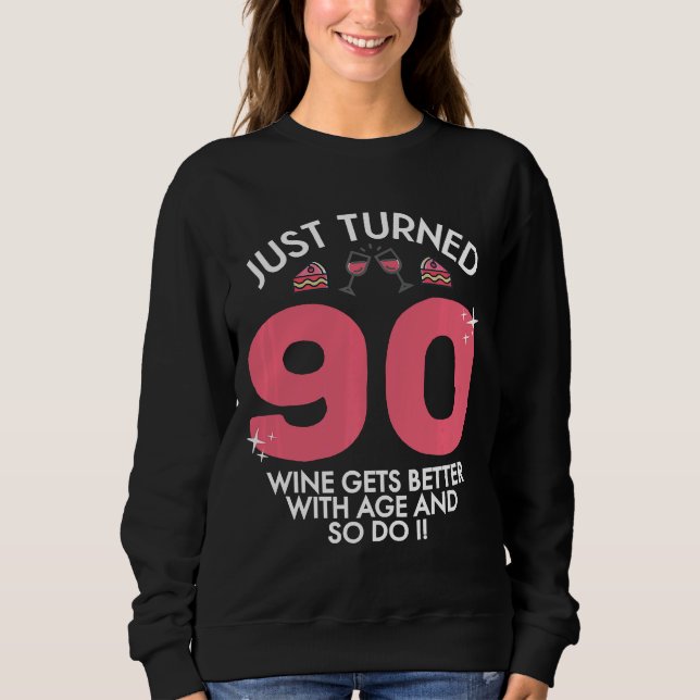 90 Vin blev bättre med 90:e födelsedag T Shirt (Framsida)