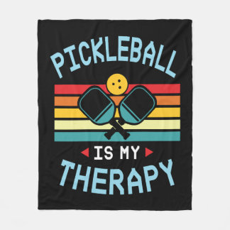 90Pickleball är min terapi. Funny Pickleball Paddl Fleecefilt