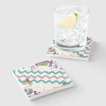 90s Abstrakt Stone Underlägg/Roligt Färg/Skates