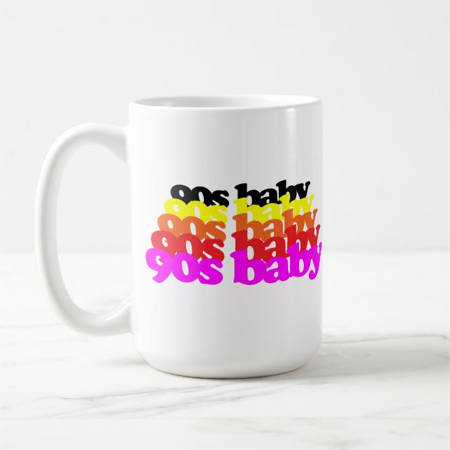 90s baby 1990s birthday nineties Millennial Gen Z Kaffemugg (Vänster)
