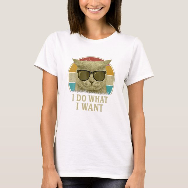 90S Cat Lovers Funny I T Shirt (Framsida)