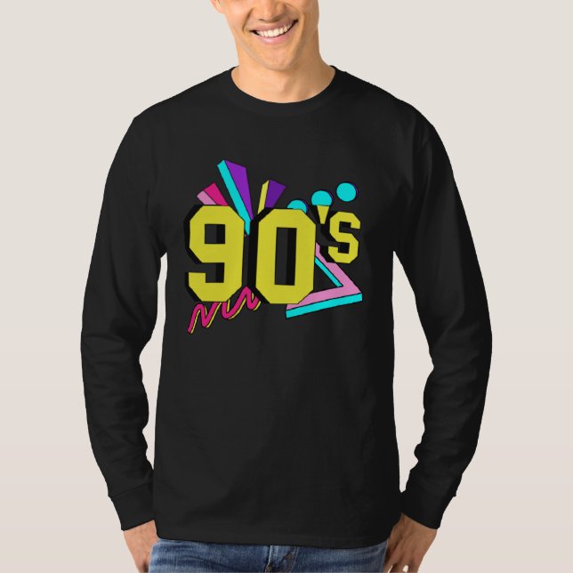 90s Costume Theme Party 90s Outfit Retro Party T Shirt (Framsida)