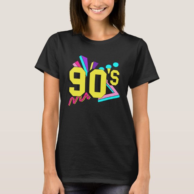 90s Costume Theme Party 90s Outfit Retro Party T Shirt (Framsida)