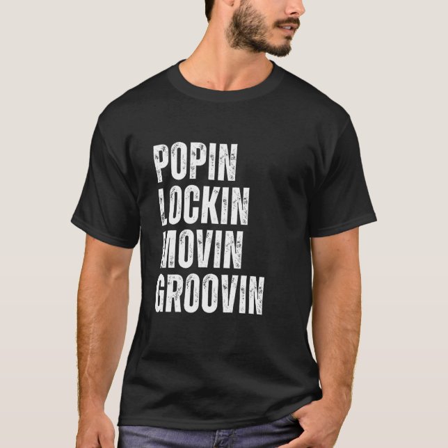 90s Dansgrupp Old School Breakdancing Gatu Kultur T Shirt (Framsida)