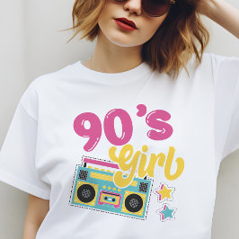 90's Girl Boombox Hippie Retro Groovy T Shirt