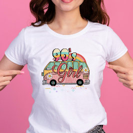 90's Girl Hippie Camper Retro Groovy T Shirt