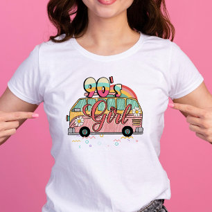 90's Girl Hippie Camper Retro Groovy T Shirt