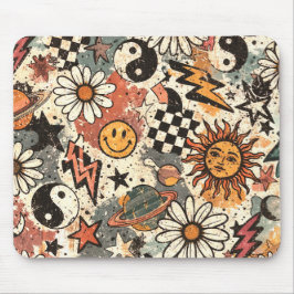 90s Happy Faces Sun Flowers Pattern Musmatta