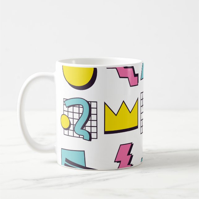 90's Memphis: Pop Design Inslag. Kaffemugg (Vänster)