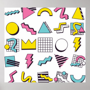 90's Memphis: Pop Design Inslag. Poster