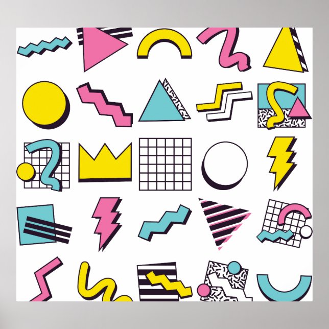 90's Memphis: Pop Design Inslag. Poster (Framsidan)