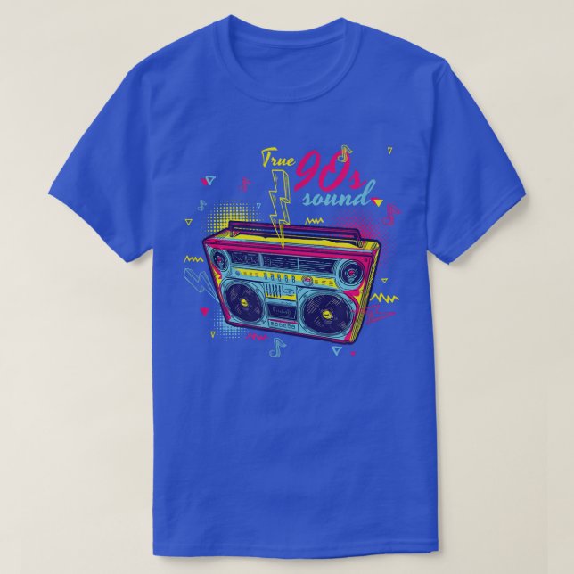 90s Music Ghetto Blaster Nostalgia T Shirt (Design framsida)