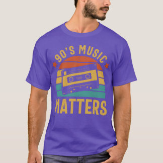 90s Music Matters Sunset Old School Nostalgia Gift T Shirt